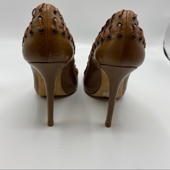 Giambattista Valli Paris Heels Leather Laced Trim - Picture 8 of 16